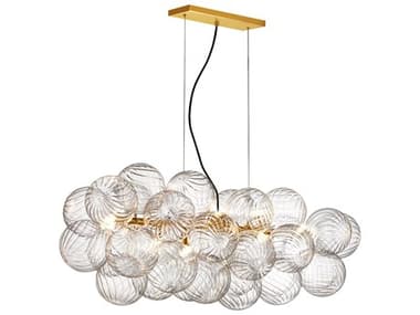 Dainolite Charlize 10-Light Aged Brass Globe Island Pendant DNCLZ418HPAGB