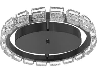 Dainolite Camila 1-Light Matte Black Round Flush Mount DNCMA1616LEDFHMB