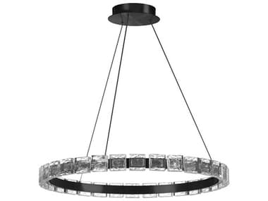Dainolite Camila 1-Light Matte Black Round Chandelier DNCMA2428LEDCMB