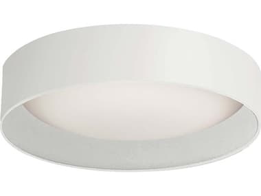 Dainolite Carmen 1-Light Matte White Round Flush Mount DNCMN1114LEDFHMW