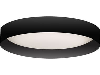 Dainolite Carmen 1-Light Matte Black Round Flush Mount DNCMN1522LEDFHMB