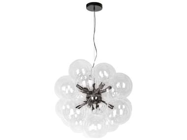 Dainolite Comet 6-Light Matte Black Globe Sputnik Chandelier DNCMT206PCLRMB