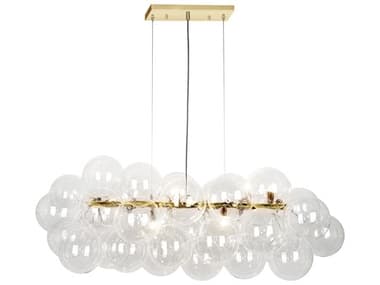 Dainolite Comet 10-Light Aged Brass Globe Island Pendant DNCMT418HPCLRAGB