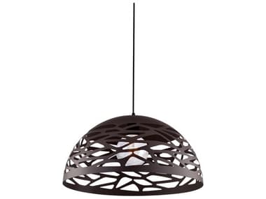 Dainolite Coral 1-Light Matte Black Dome Pendant DNCOR161PBK