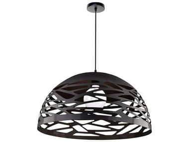 Dainolite Coral 1-Light Matte Black Dome Pendant DNCOR201PBK