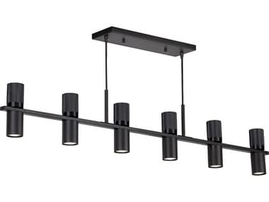 Dainolite Cerelia 12-Light Matte Black Cylinder Island Pendant DNCRL4812HCMB