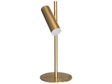 Dainolite Constance Aged Brass Frosted Acrylic Table Lamp DNCST196LEDTAGB