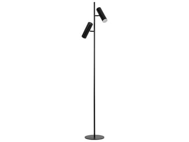 Dainolite Constance Matte Black Frosted Acrylic Floor Lamp DNCST6112LEDFMB