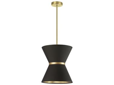 Dainolite Caterine 1-Light Black Aged Brass Gold Pendant DNCTN121PAGB698