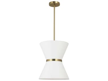 Dainolite Caterine 1-Light Aged Brass White Mini Pendant DNCTN121PAGB790