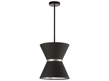 Dainolite Caterine 1-Light Matte Black Silver Mini Pendant DNCTN121PMB697