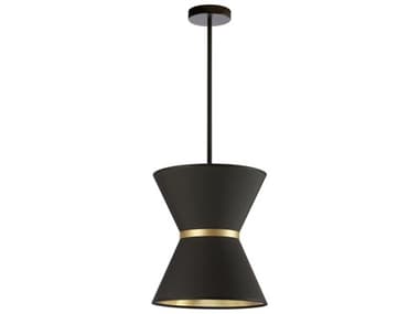 Dainolite Caterine 1-Light Matte Black Gold Mini Pendant DNCTN121PMB698