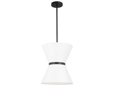 Dainolite Caterine 1-Light Matte Black White Mini Pendant DNCTN121PMB790