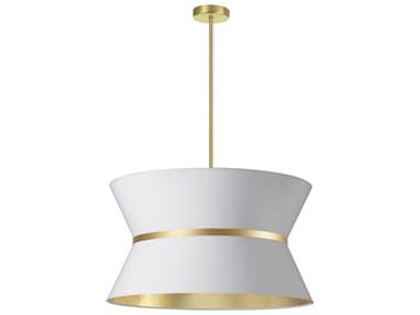 Dainolite Caterine 4-Light Aged Brass White Pendant DNCTN244CAGB692