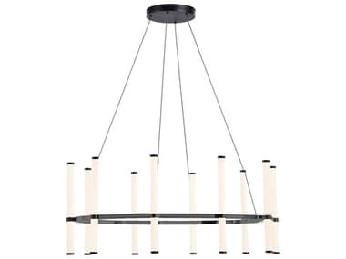 Dainolite Corvette 10-Light Matte Black Cylinder Linear Chandelier DNCVT3260CMB
