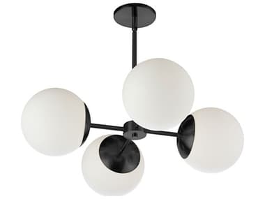 Dainolite Dayana 4-Light Matte Black Globe Chandelier DNDAY244CMB