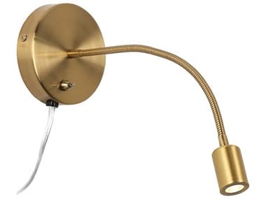 Dainolite Wynne 1-Light Aged Brass Wall Sconce DNDLEDW263AGB