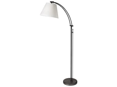 Dainolite Felix Matte Black White Fabric Floor Lamp DNDM2578FMB