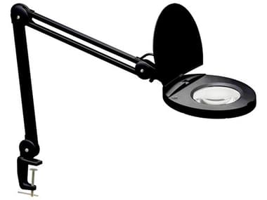 Dainolite Magnifier Black Clear Glass Desk Lamp DNDMLED10ABK