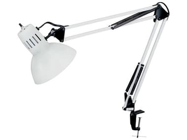 Dainolite Working Gloss White Black Desk Lamp DNDXL334XWH