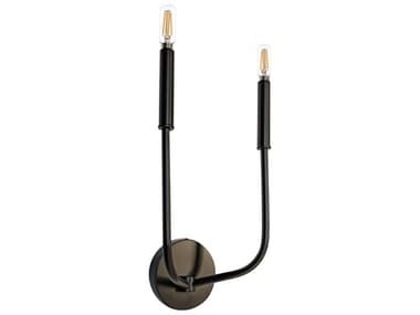 Dainolite Eleanor 2-Light Matte Black Wall Sconce DNELN152WMB