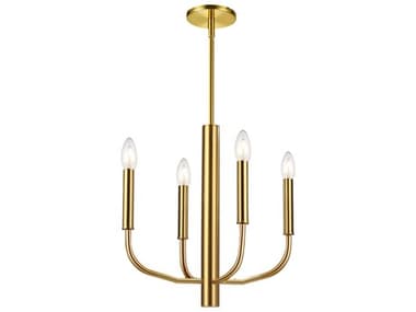 Dainolite Eleanor 4-Light Aged Brass Candelabra Chandelier DNELN164CAGB