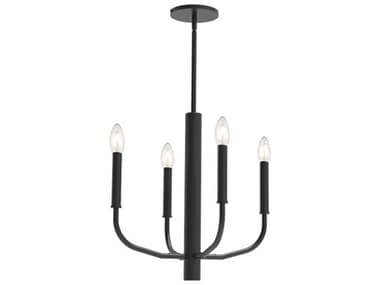Dainolite Eleanor 4-Light Matte Black Candelabra Chandelier DNELN164CMB