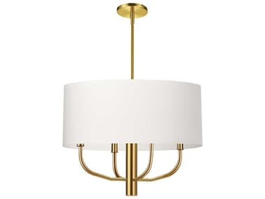 Dainolite Eleanor 4-Light Aged Brass Drum Chandelier DNELN224CAGB790