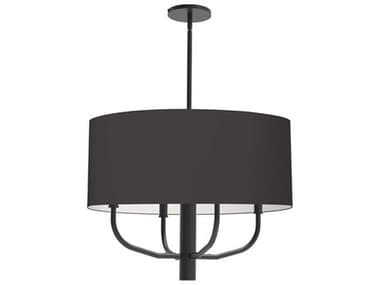 Dainolite Eleanor 4-Light Black Matte Drum Chandelier DNELN224CMB797