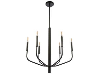 Dainolite Eleanor 6-Light Matte Black Candelabra Chandelier DNELN246CMB
