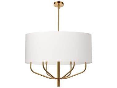 Dainolite Eleanor 6-Light Aged Brass Candelabra Chandelier DNELN306CAGB790
