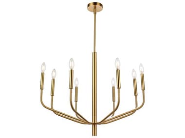 Dainolite Eleanor 8-Light Aged Brass Candelabra Chandelier DNELN328CAGB