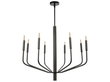 Dainolite Eleanor 8-Light Matte Black Candelabra Chandelier DNELN328CMB