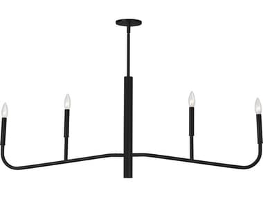 Dainolite Eleanor 4-Light Matte Black Island Pendant DNELN484HCMB