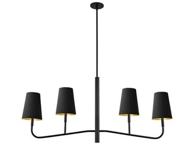 Dainolite Eleanor 4-Light Matte Black Gold Island Pendant DNELN534HCMB698