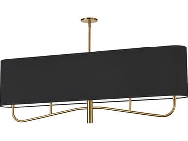 Dainolite Eleanor 4-Light Aged Brass Black Island Pendant DNELN544HCAGB797
