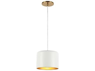 Dainolite Emilia 1-Light Matte White Aged Brass Dome Mini Pendant DNEMI81PAGBMW