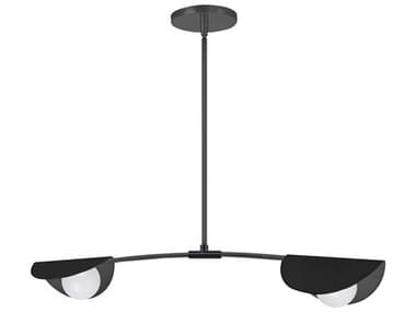 Dainolite Emma 2-Light Matte Black Linear Island Pendant DNEMM342HPMB