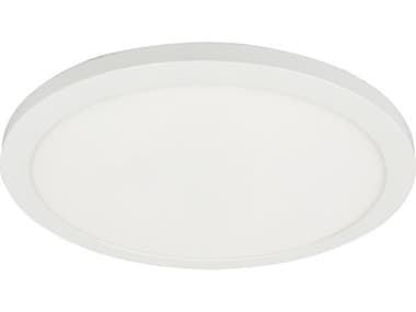 Dainolite Franchesa 1-Light Matte White Round Flush Mount DNFCA1225LEDFHMW
