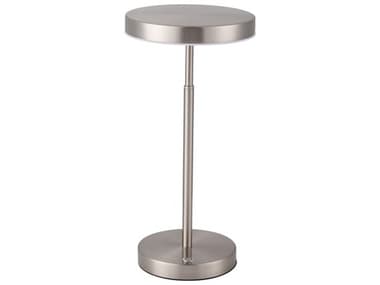 Dainolite Francine Satin Nickel White Table Lamp DNFCE1510LEDTSN