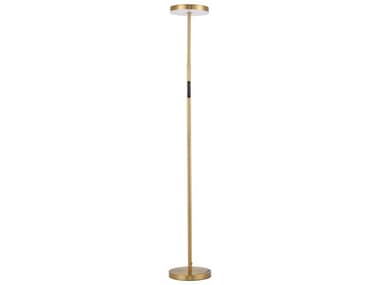Dainolite Francine Aged Brass White Acrylic Floor Lamp DNFCE5430LEDFAGB