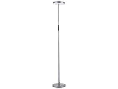 Dainolite Francine Satin Nickel White Floor Lamp DNFCE5430LEDFSN