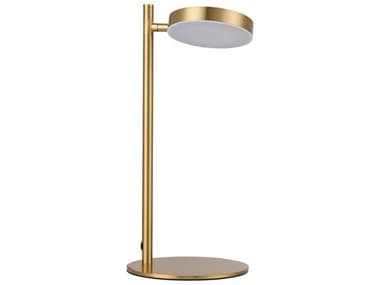 Dainolite Fia Aged Brass White Acrylic Table Lamp DNFIA1512LEDTAGB