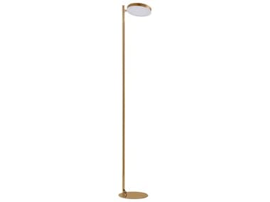 Dainolite Fia Aged Brass White Acrylic Floor Lamp DNFIA6030LEDFAGB