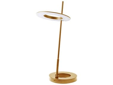 Dainolite Finley Aged Brass White Acrylic Table Lamp DNFLY2211LEDTAGB