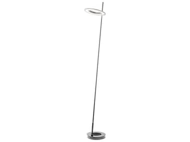 Dainolite Finley Satin Chrome White Acrylic Floor Lamp DNFLY6020LEDFSC