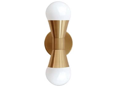 Dainolite Fortuna 2-Light Aged Brass Wall Sconce DNFOR72WAGB