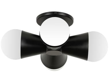 Dainolite Fortuna 4-Light Matte Black Flush Mount DNFOR84FHMB