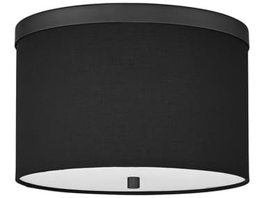 Dainolite Frederica 2-Light Black Matte Drum Flush Mount DNFRD122FHMBBK