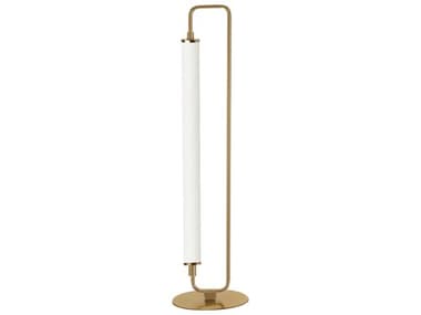 Dainolite Freya Aged Brass White Acrylic Buffet Lamp DNFYA2620LEDTAGB